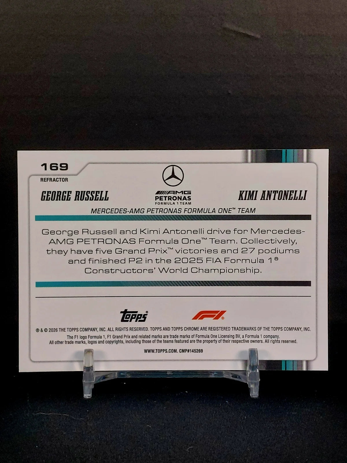 KIMI ANTONELLI & GEORGE RUSSEL (Mercedes) #169 - 2026 Topps Chrome F1, TEAM DUO Refractor