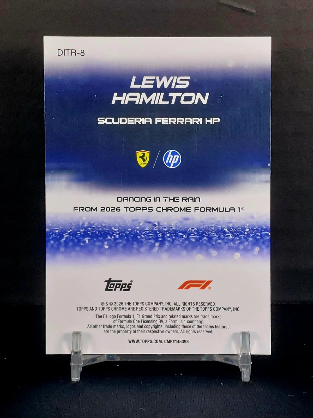 LEWIS HAMILTON #DITR-8 - 2026 Topps Chrome F1,  Dancing In tThe Rain