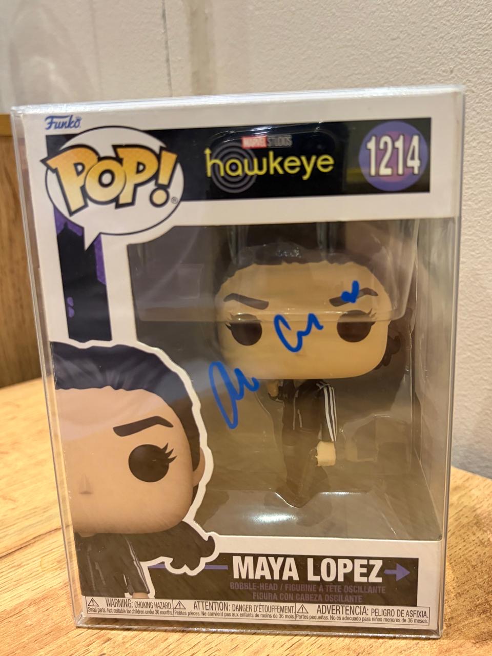 ALAQUA COX SIGNED MAYA LOPEZ HAWKEYE FUNKO POP