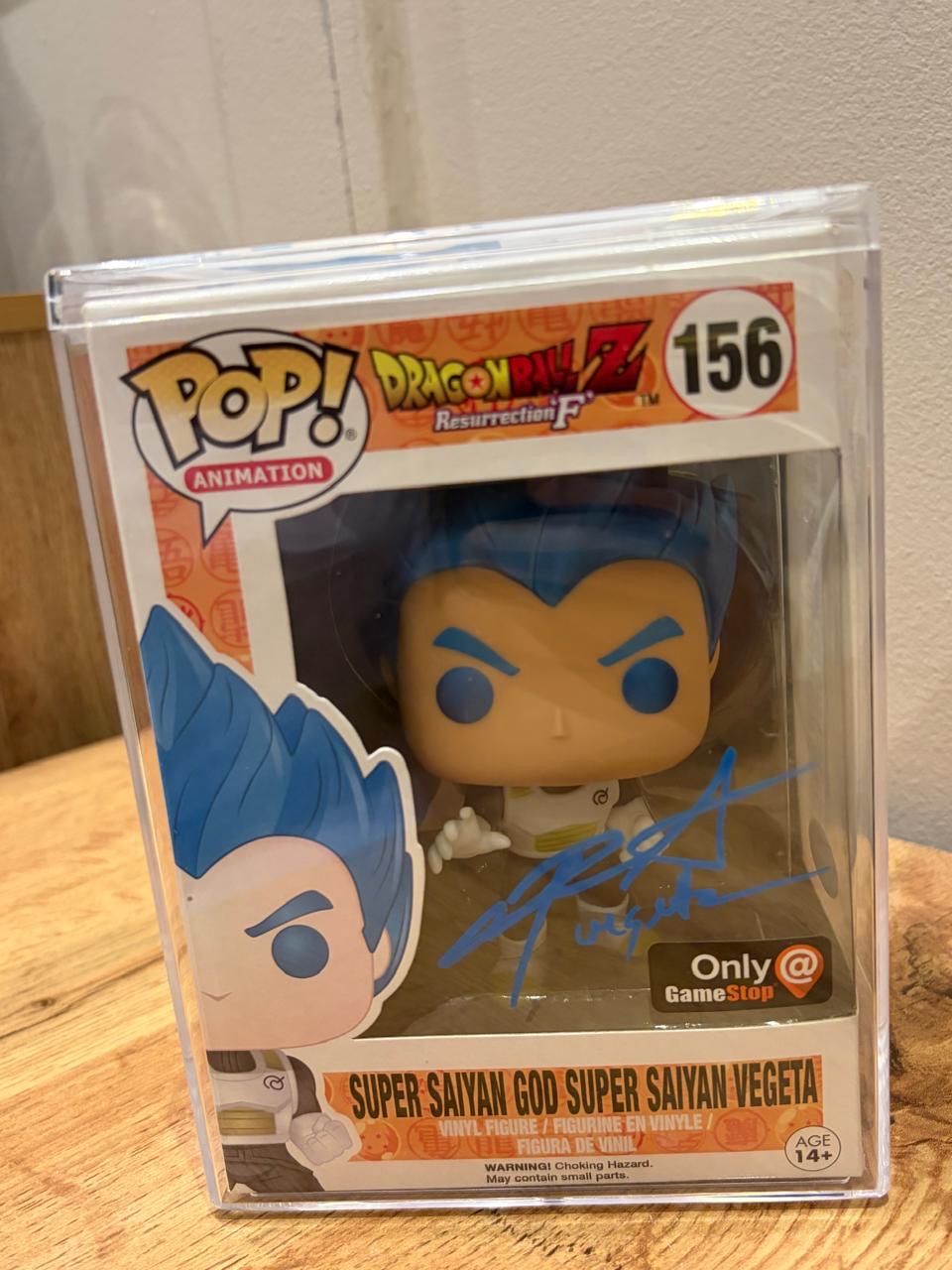 Funko Pop DBZ Vegeta Signed By Christopher Sabat Dragon Ball Z #156