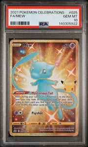 Mew (Secret) 025/025 (Celebrations) — PSA 10