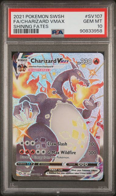 Charizard VMAX SV107/SV122 (Shining Fates: Shiny Vault) — PSA 10