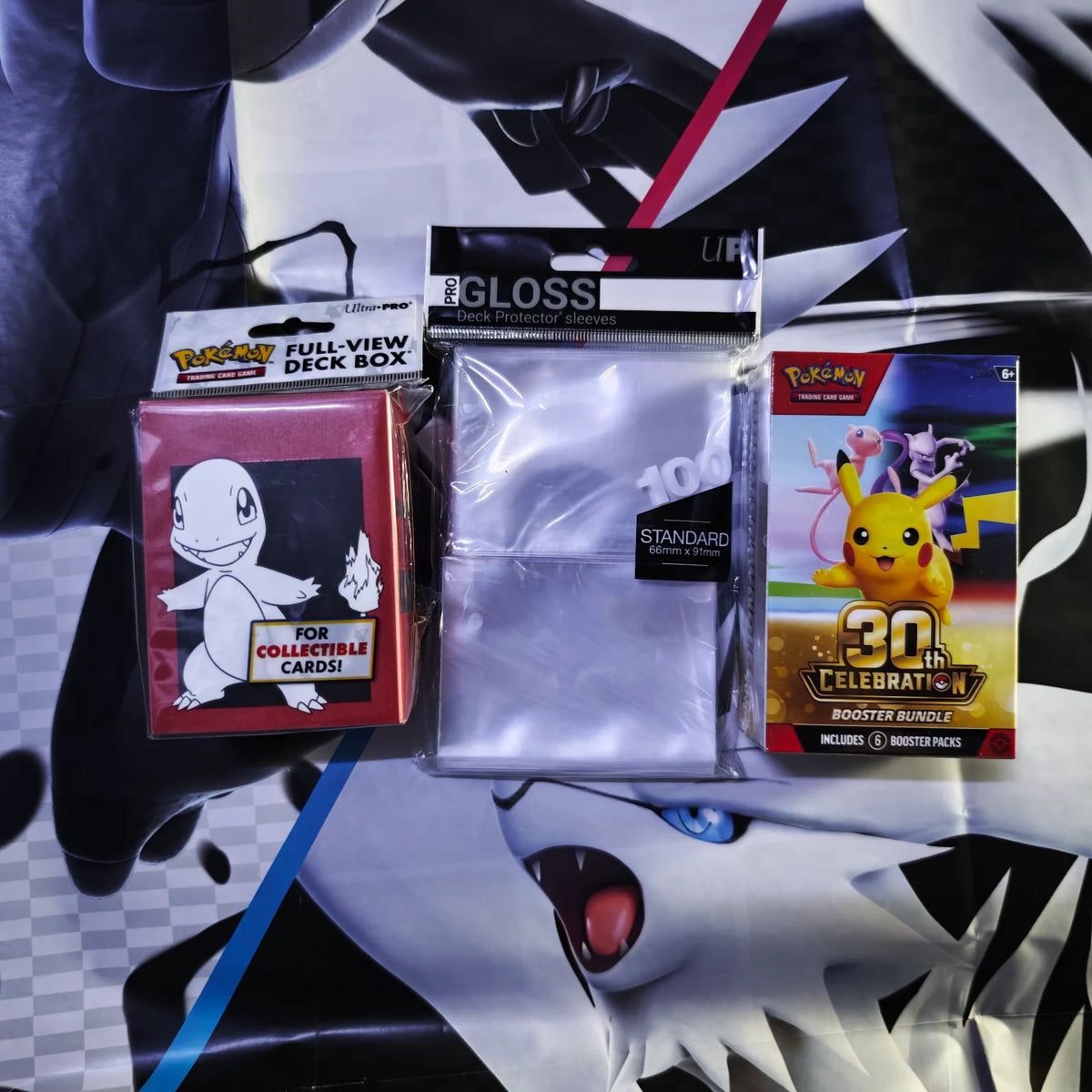 30th Celebration Booster Bundle & deck sleeves and box