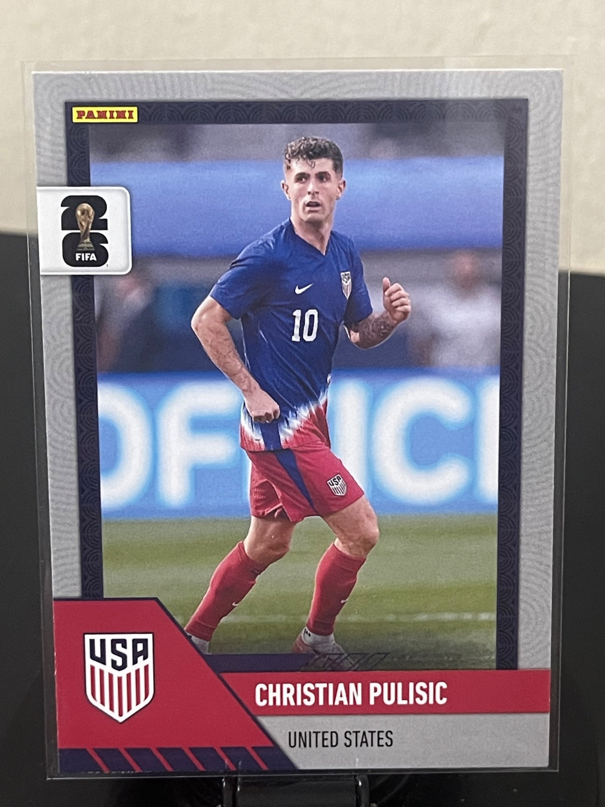 Christian Pulisic #S7 trading card from the 2026 Panini Prizm Monopoly FIFA World Cup