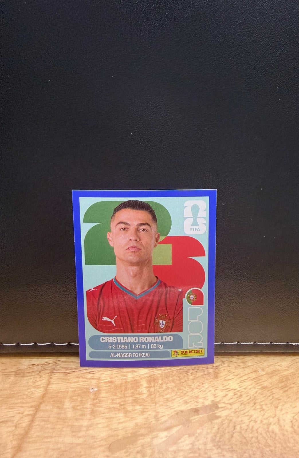 Panini FIFA World Cup 2026 Sticker POR15 Cristiano Ronaldo Blue Parallel