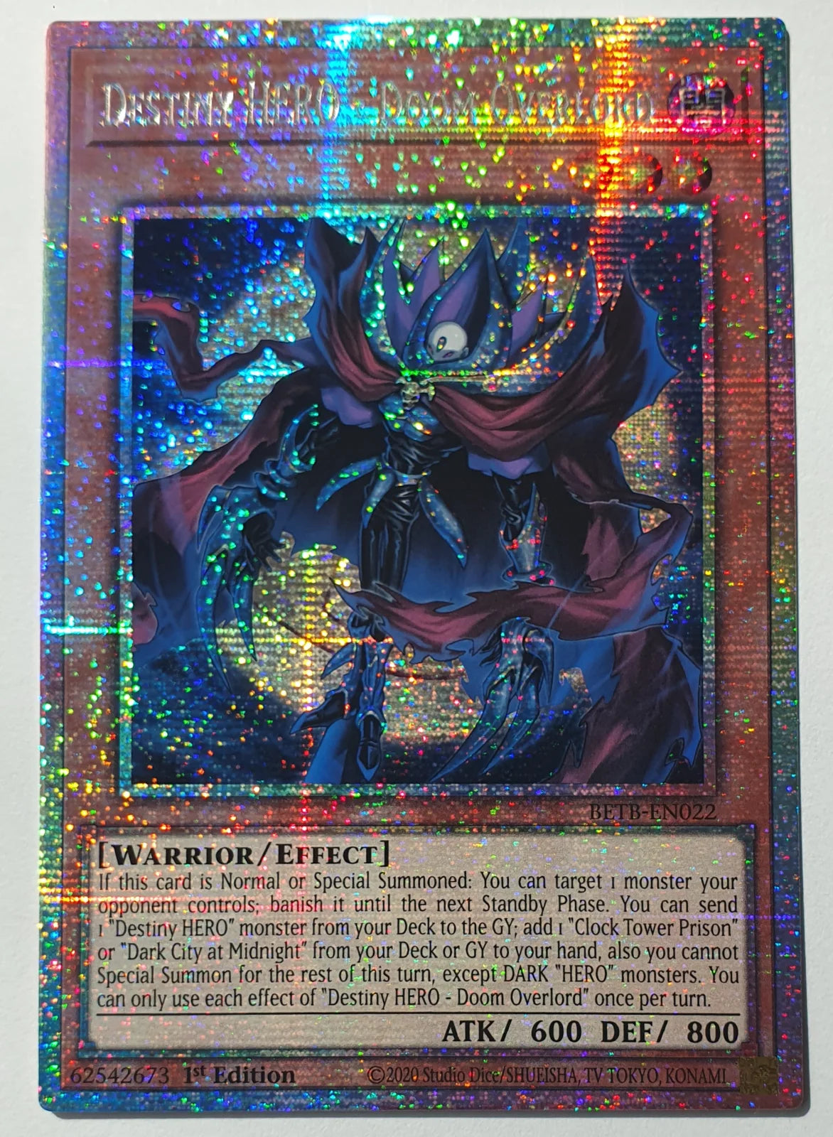 Destiny HERO - Doom Overlord (Starlight Rare) BETB-EN022 (Beyond the Brave)