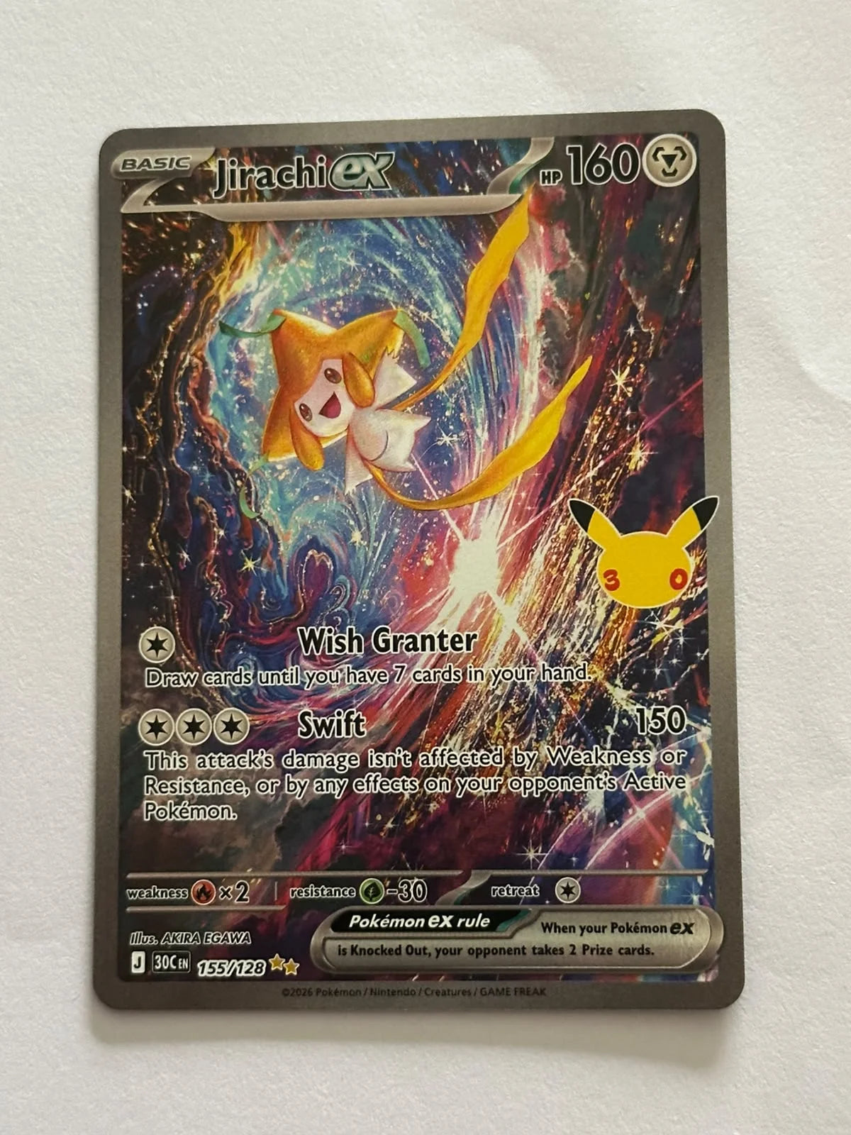 Jirachi ex 155/128 (30th Celebration)