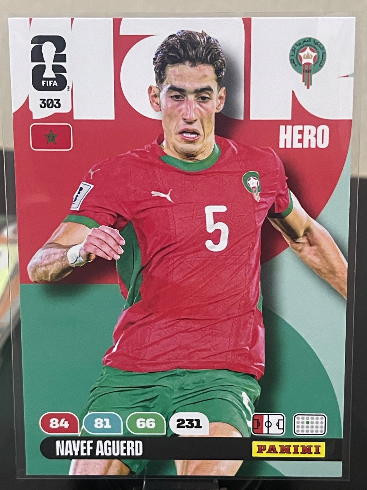 Nayef Aguerd Morocco Hero, Panini FIFA World Cup 2026 Adrenalyn XL