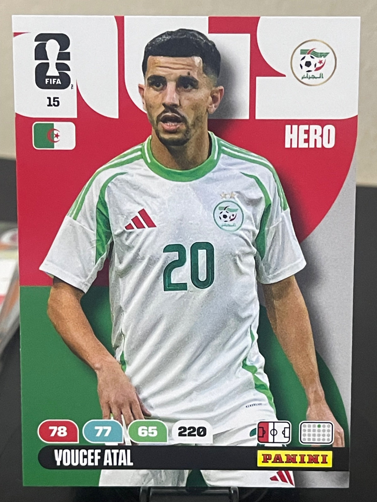 Youcef Atal Algeria Hero, Panini FIFA World Cup 2026 Adrenalyn XL