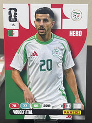 Youcef Atal Algeria Hero, Panini FIFA World Cup 2026 Adrenalyn XL