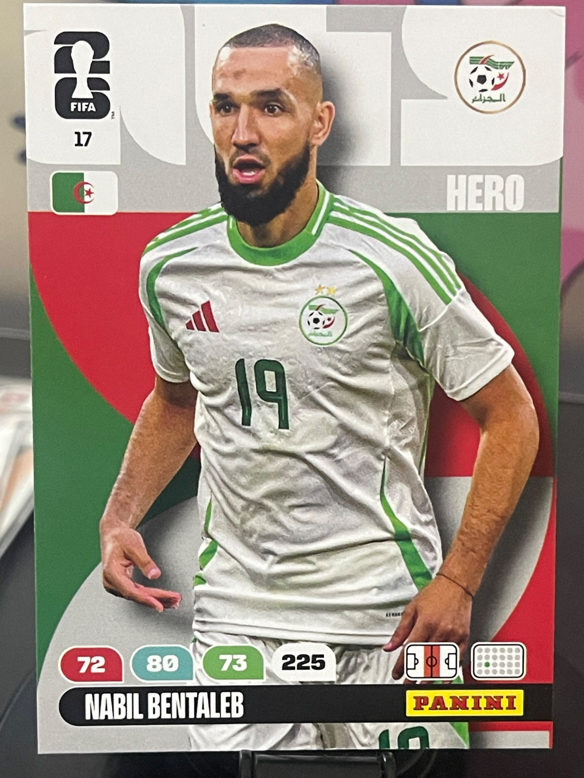 Nabil Bentaleb Algeria Hero, Panini FIFA World Cup 2026 Adrenalyn XL