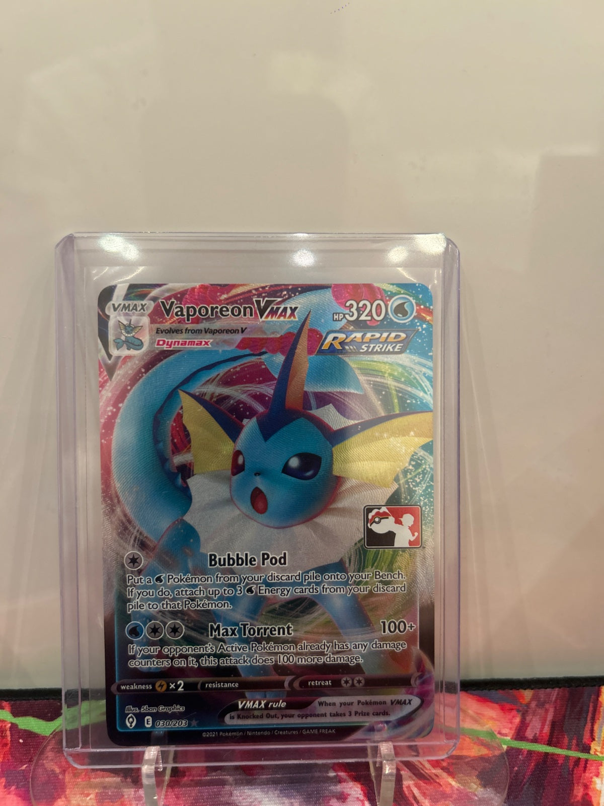 Vaporeon VMAX 030/203 (Prize Pack Series One)