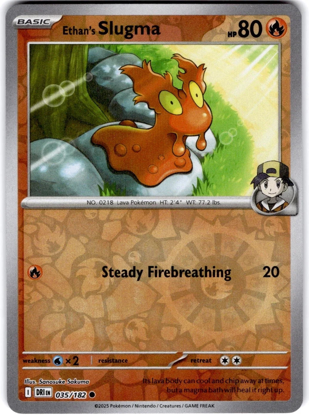 Ethan's Slugma 035/182 · Reverse Holofoil (Destined Rivals)