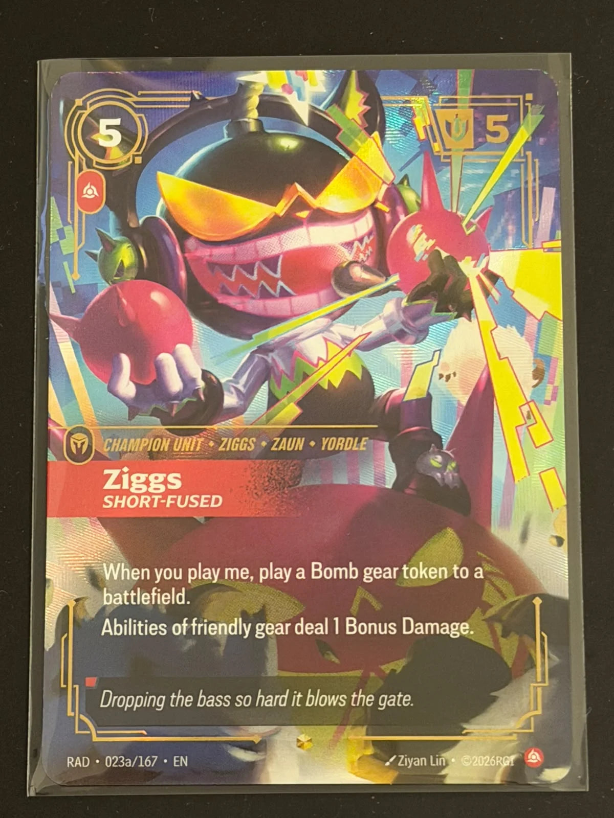Ziggs, Short-Fused (Alternate Art) 023a/167 (Radiance)