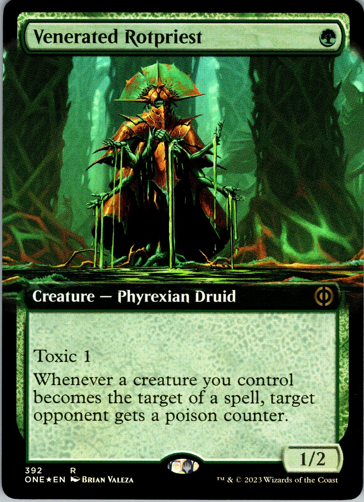Venerated Rotpriest (Extended Art) 392 · Foil (Phyrexia: All Will Be One)