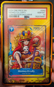 Monkey.D.Luffy (Convention Promo 2024) P-043 · Foil (One Piece Promotion Cards) — PSA 10