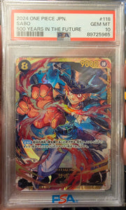 Sabo (JP) OP07-118 (500 Years In The Future) — PSA 10
