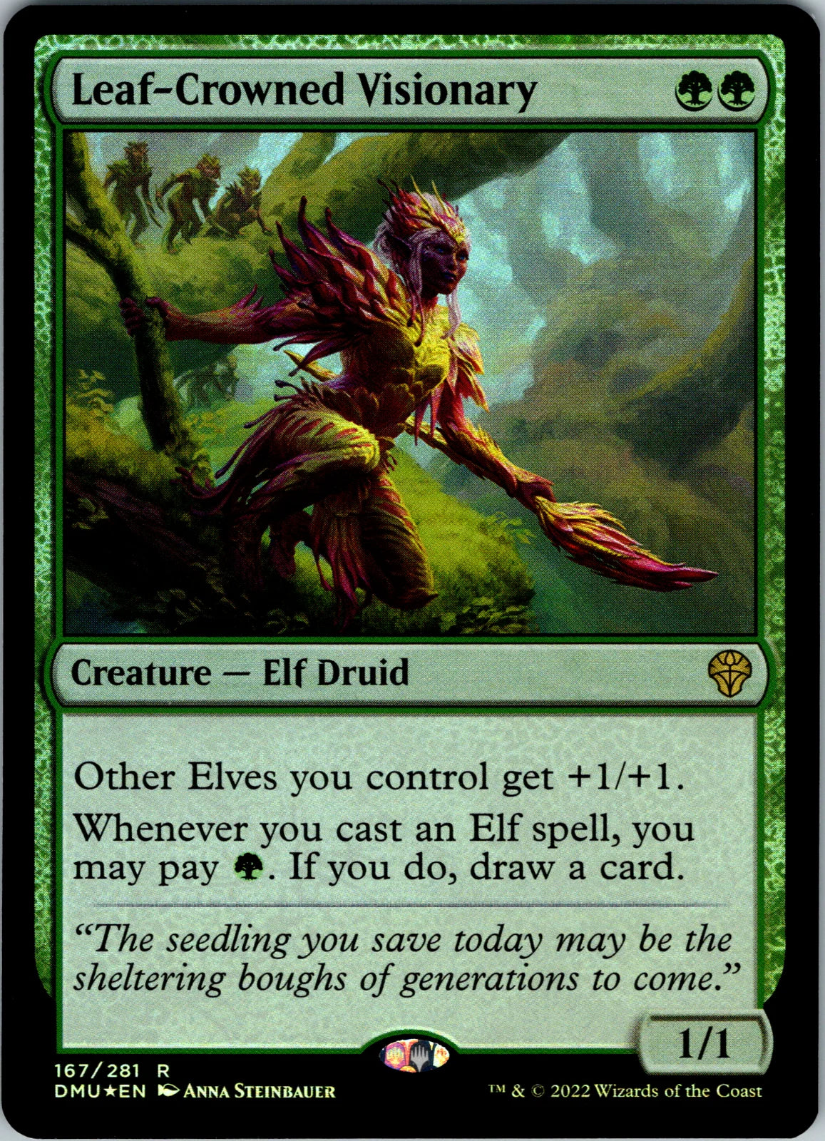 Leaf-Crowned Visionary 167 · Foil (Promo Pack: Dominaria United)