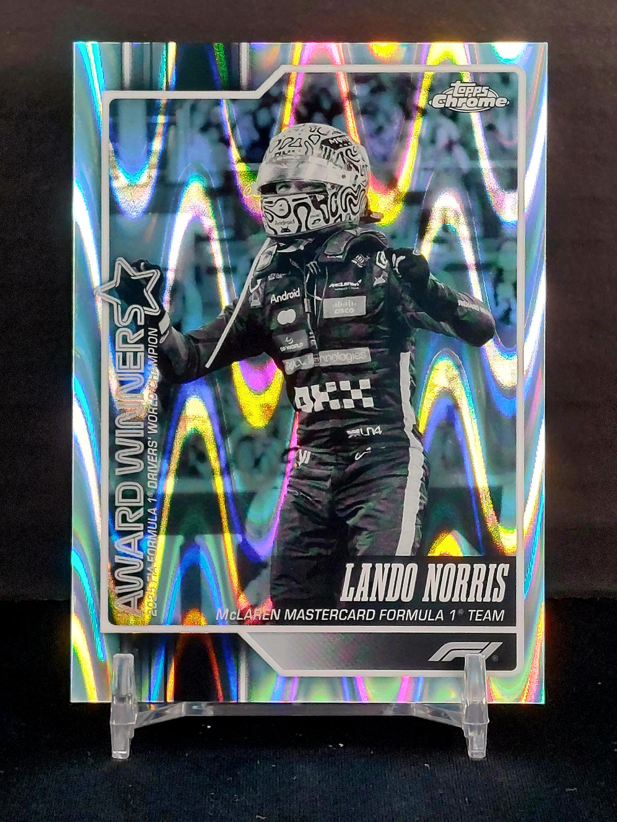 LANDO NORRIS #152 - 2026 Topps Chrome F1, Award Winners Raywave Refractor