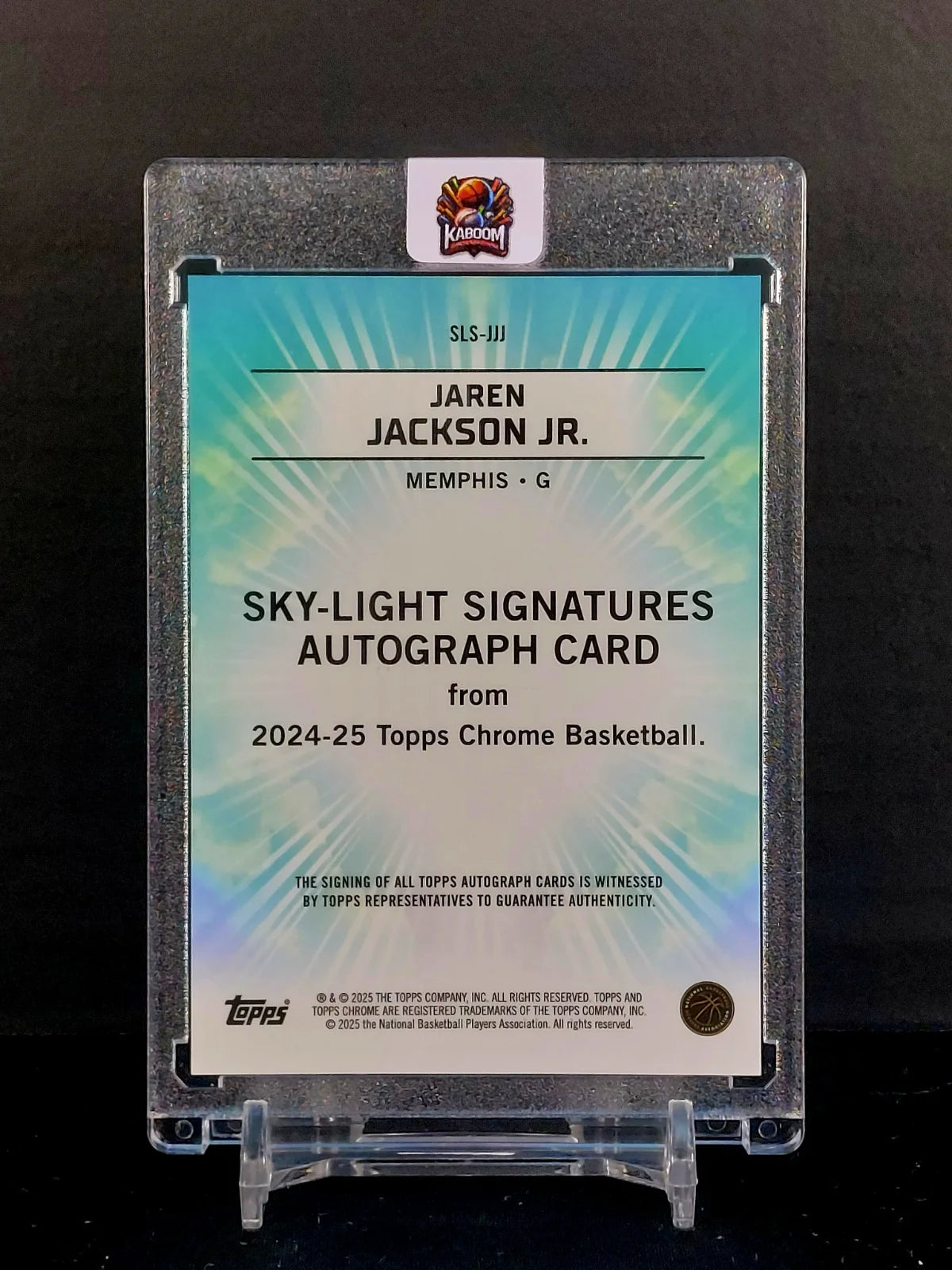 JAREN JACKSON JR (AU) #SLS-JJJ - 2024-25 Topps Chrome Basketball, Sky-Light Signatures