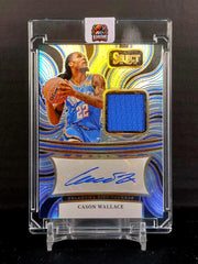 CASON WALLACE (GU MEM, AU #/199) #AM-WAL - 2024-25 Panini Select, Autographed GU Memorabilia /199