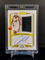 JORDAN CLARKSON (GU MEM, AU #/49) #CFS-CLK - 2024-25 Panini National Treasures, Clutch Factor Signatures /49 (On Card Auto)