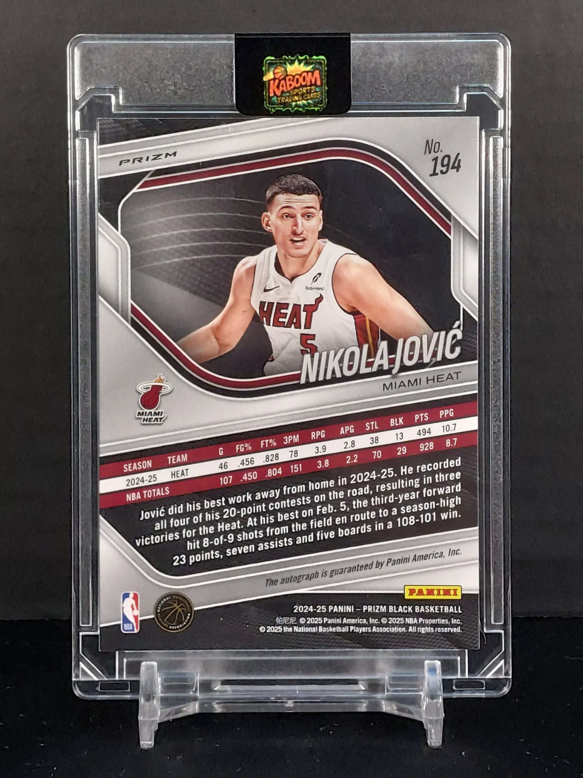 NIKOLA JOVIĆ (AU) #194 - 2024-25 Panini Prizm Black, Silver Prizm Autographs