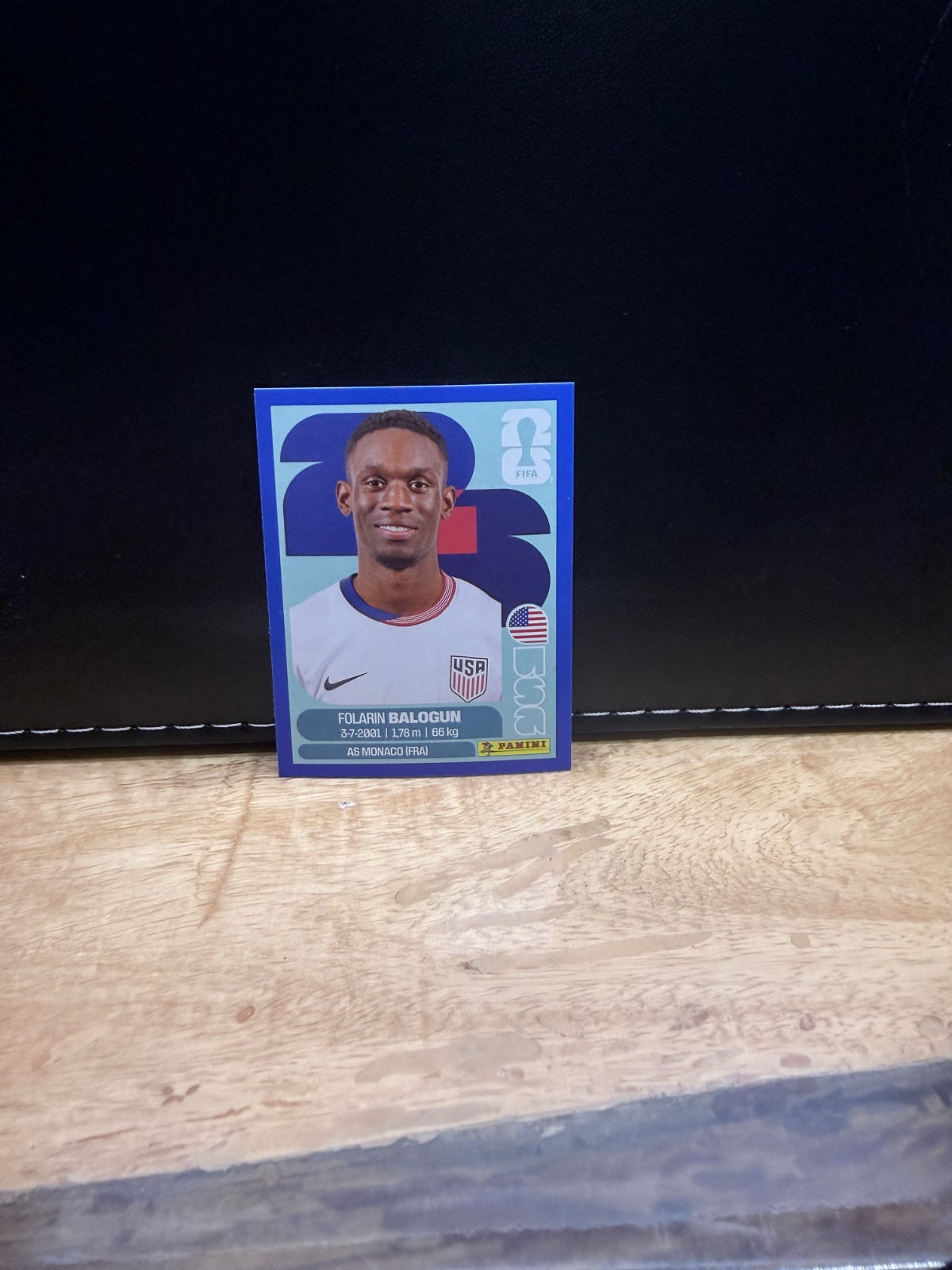 Panini FIFA World Cup 2026 Sticker USA 20 Folarin Balogun Team Blue Parallel US Edition
