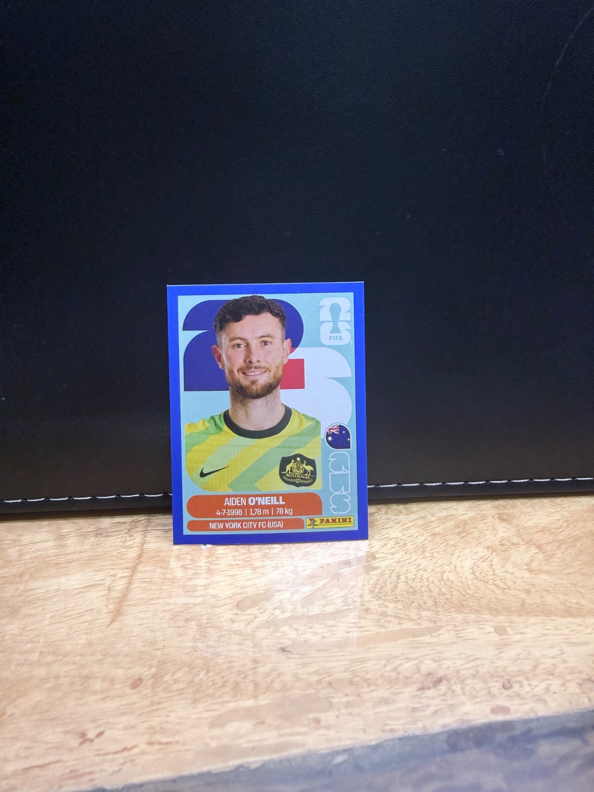 Panini FIFA World Cup 2026 Sticker AUS 14 Aiden O'Neill Blue Parallel US Edition