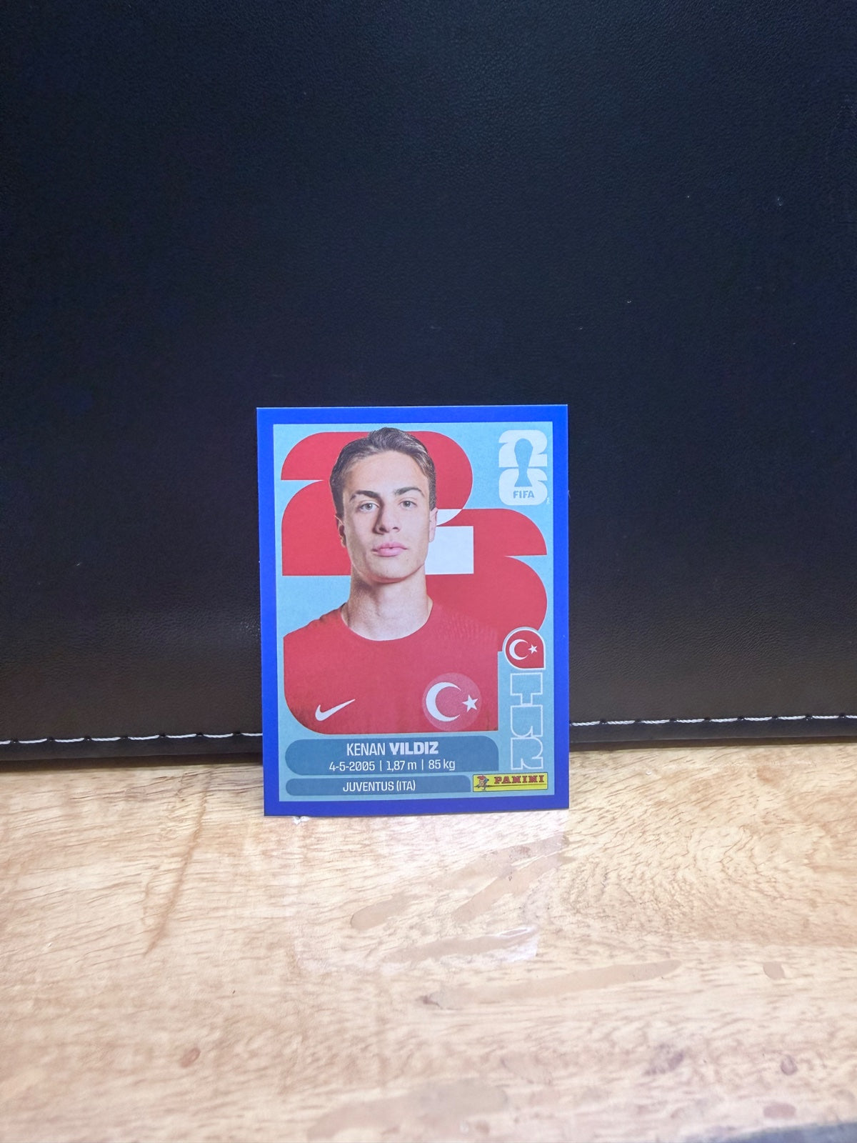 Panini FIFA World Cup 2026 Sticker TUR 20 Kenan Yildiz Blue Parallel US Edition