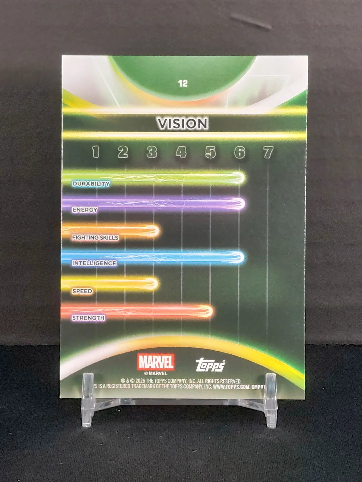 VISION #12 - 2026 Topps Marvel Neon, Rainbow Foil