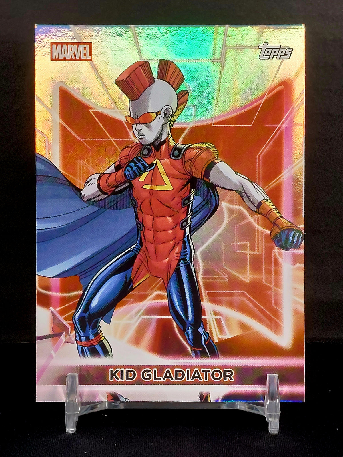 KID GLADIATOR #83 - 2026 Topps Marvel Neon, Rainbow Foil