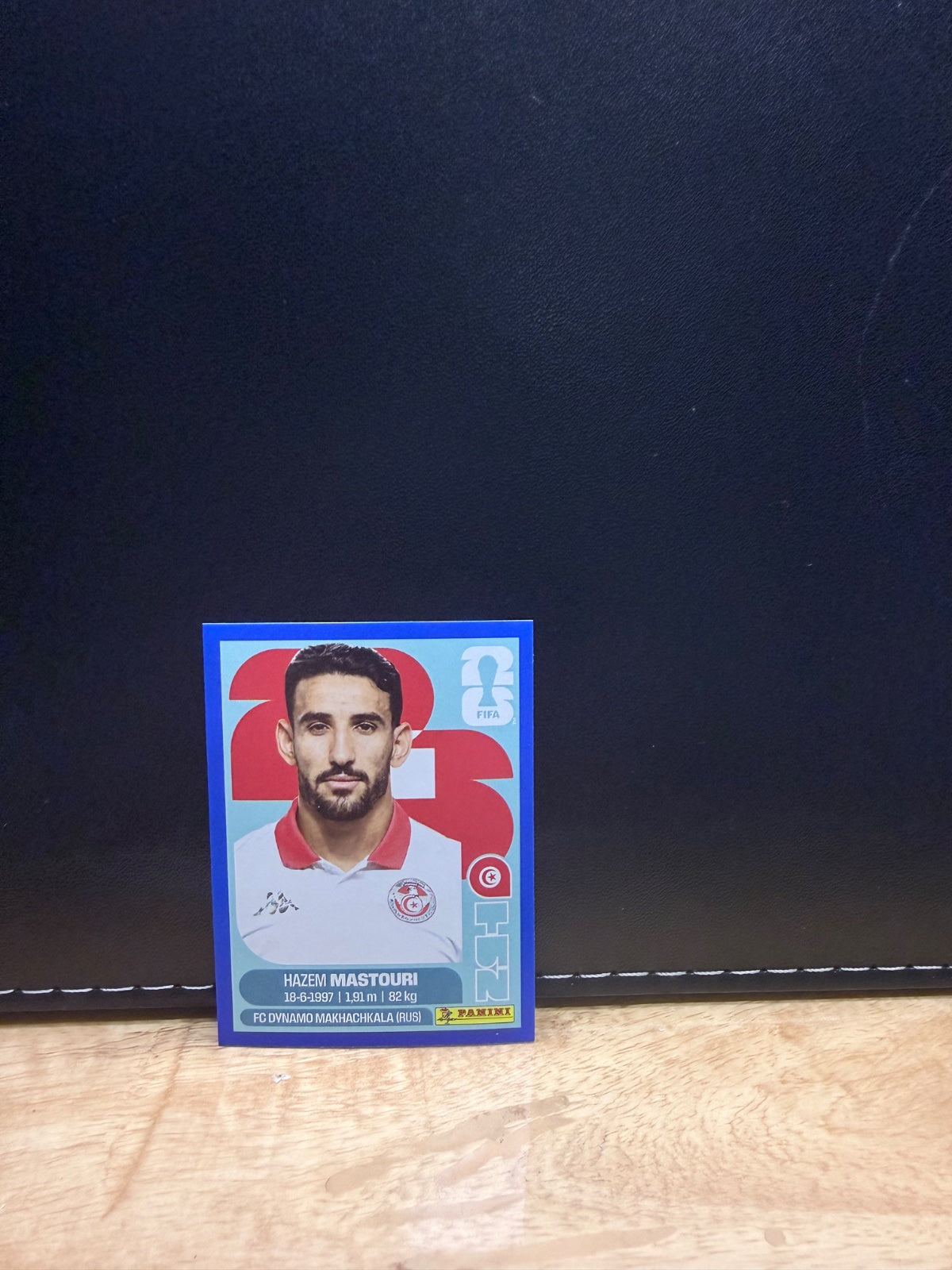 Panini FIFA World Cup 2026 Sticker TUN 17 Hazem Mastouri Blue Parallel US Edition
