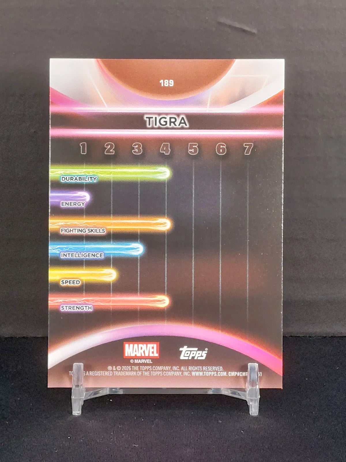 TIGRA #189 - 2026 Topps Marvel Neon, Rainbow Foil