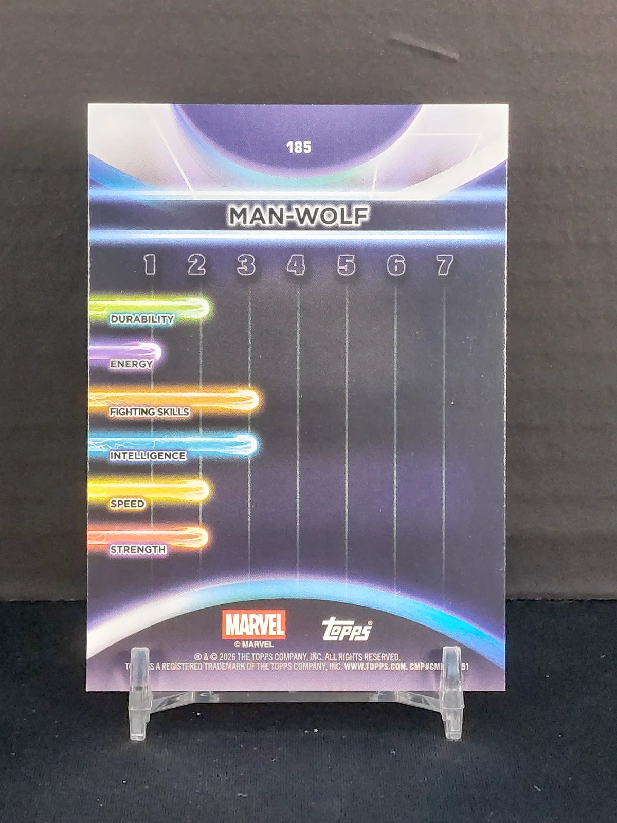 MAN-WOLF #185 - 2026 Topps Marvel Neon, Rainbow Foil