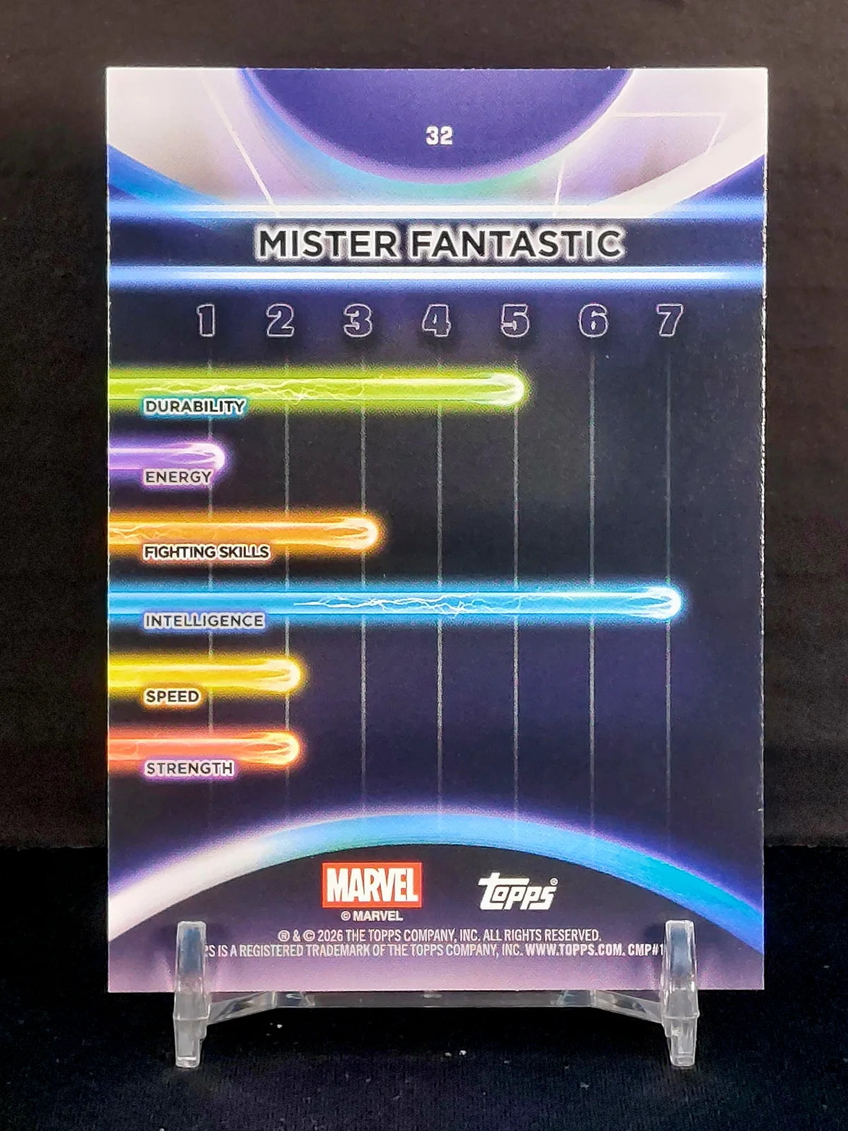 MISTER FANTASTIC #32 - 2026 Topps Marvel Neon, Diamante Foil