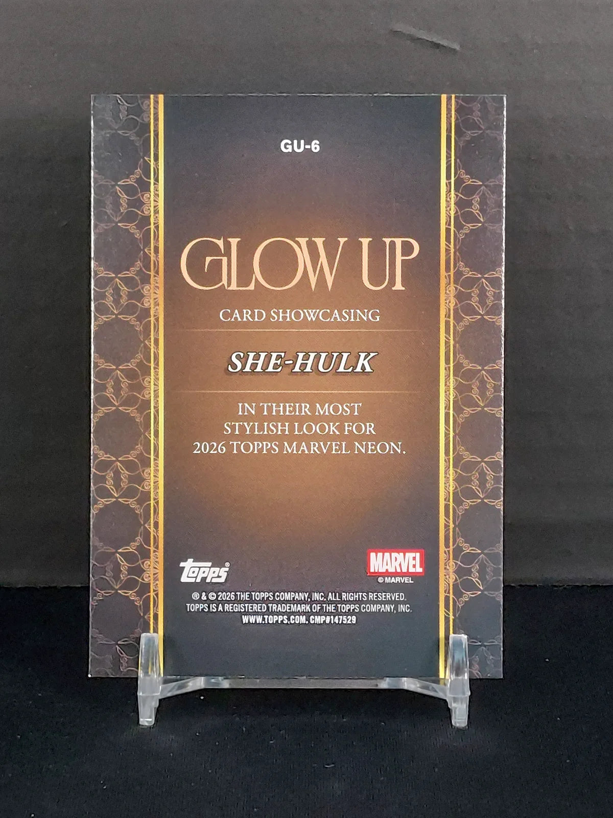SHE-HULK #GU-6 - 2026 Topps Marvel Neon, Glow Up