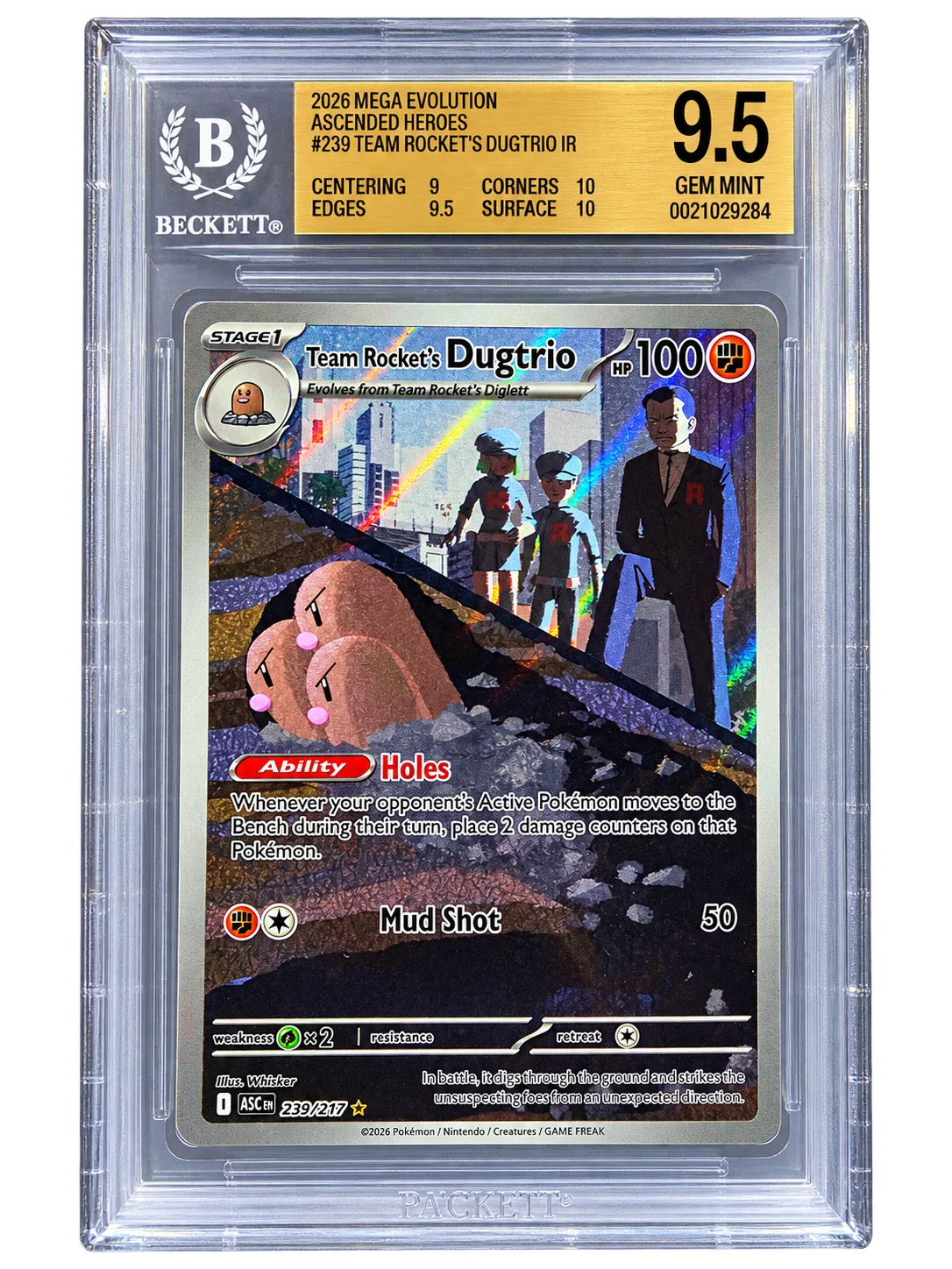 Team Rocket's Dugtrio 239/217 (Ascended Heroes) — BGS 9.5
