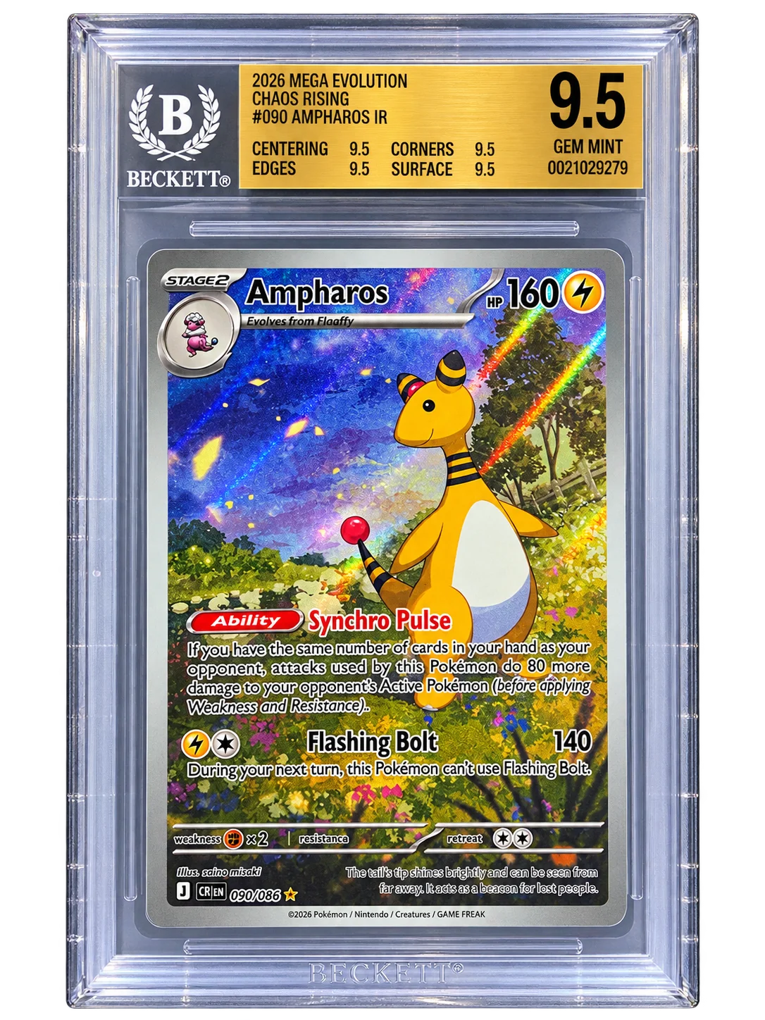 Ampharos 090/086 (Chaos Rising) — BGS 9.5