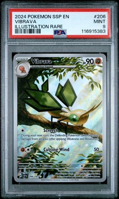 Vibrava 206/191 (Surging Sparks) — PSA 9