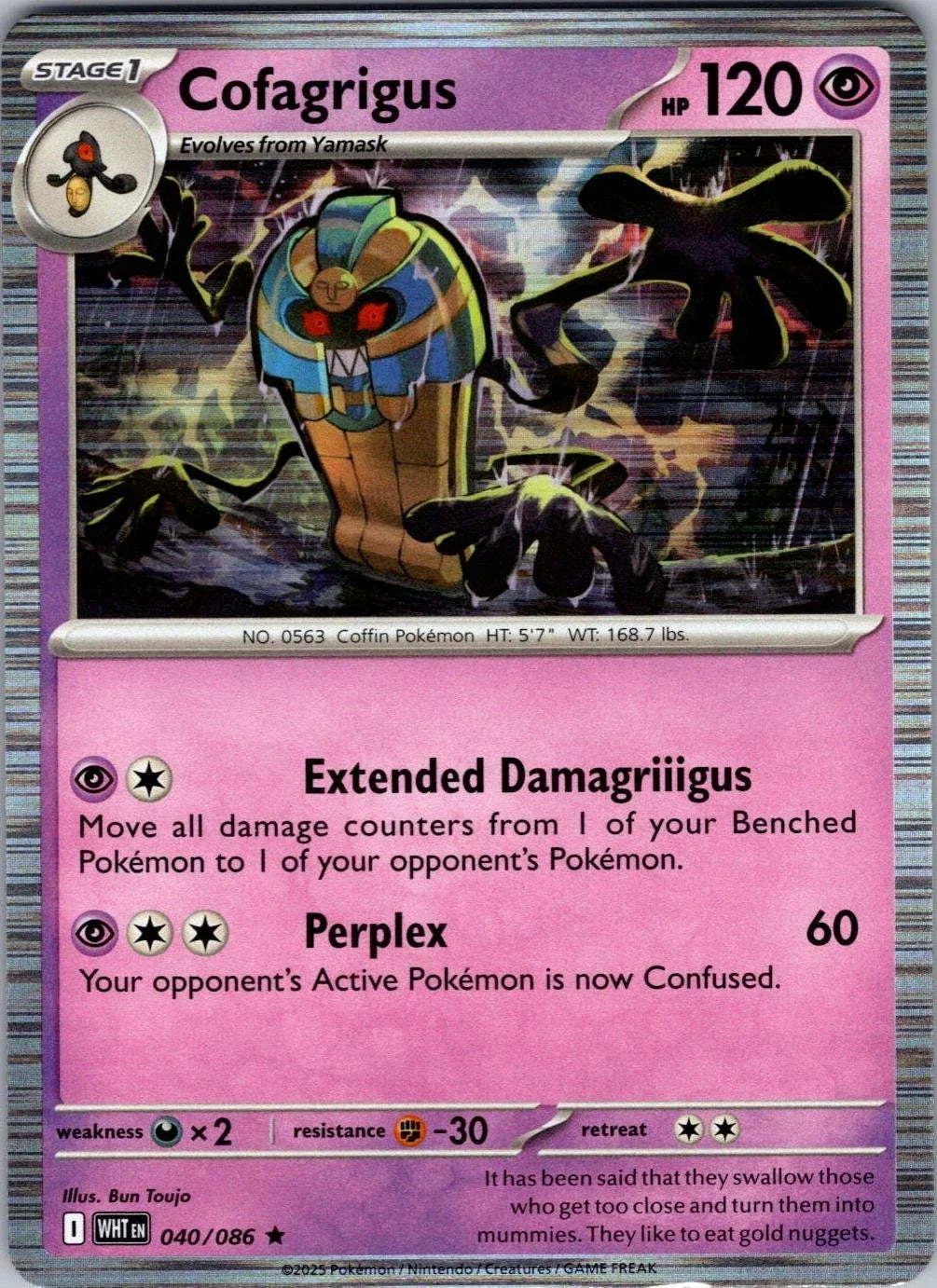 Cofagrigus 040/086 · Holofoil (White Flare)
