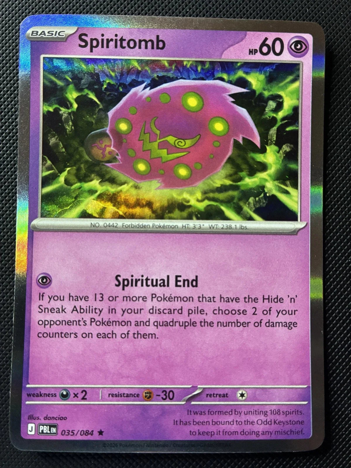 Spiritomb 035/084 · Holofoil (Pitch Black)
