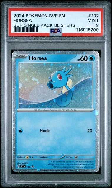 Horsea (Cosmo Holo) 137 (Scarlet & Violet Promo) — PSA 9