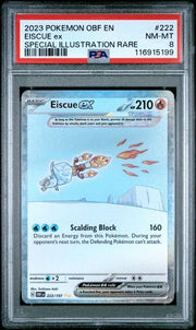 Eiscue ex 222/197 (Obsidian Flames) — PSA 8