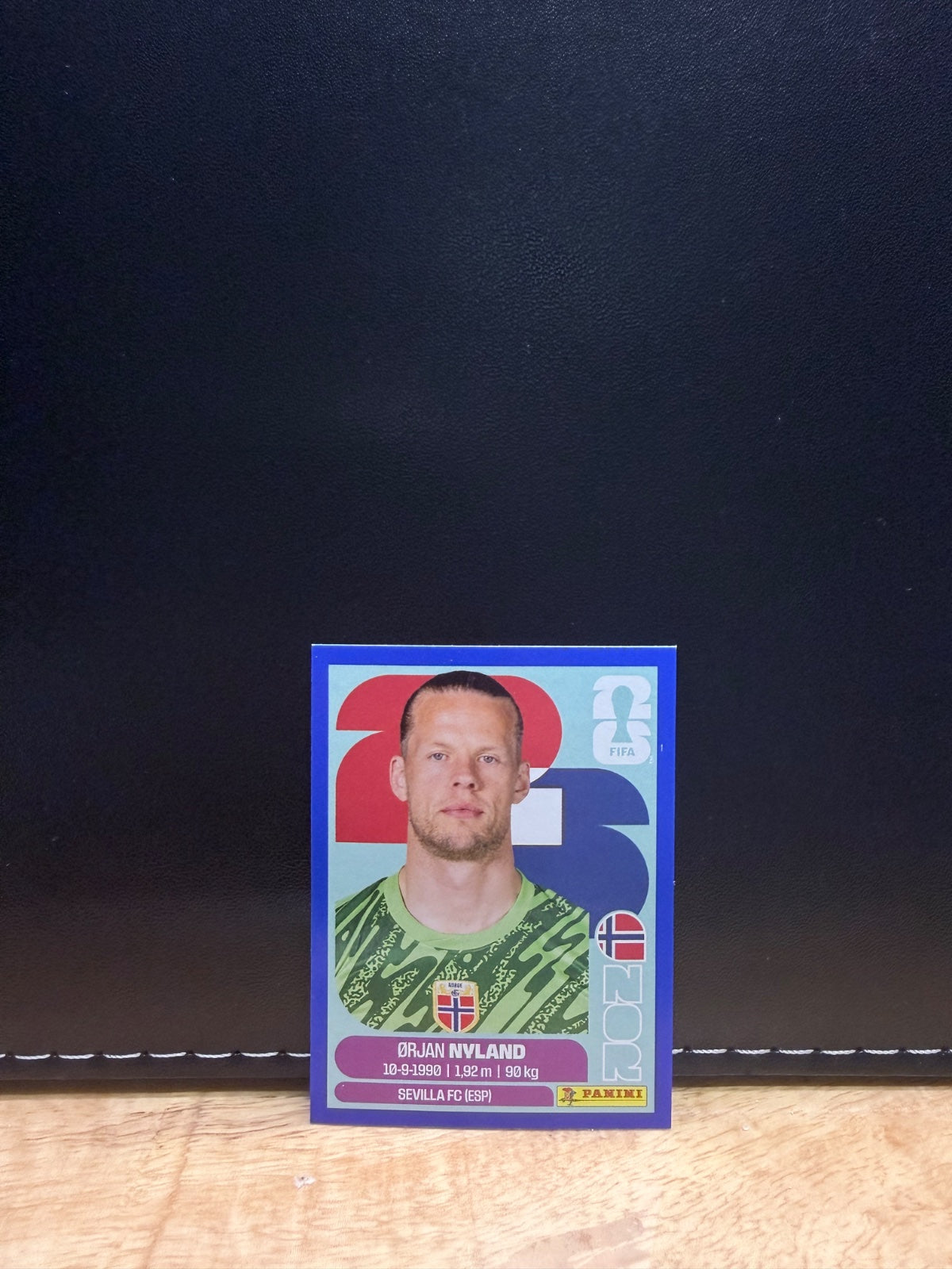 Panini FIFA World Cup 2026 Sticker NOR 2 Orjan Nyland Blue Parallel US Edition