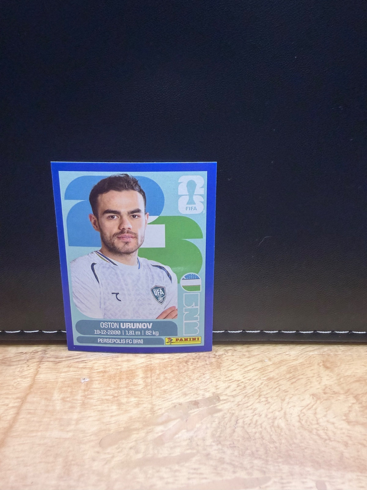 Panini FIFA World Cup 2026 Sticker UZB17 Oston Urunov Blue Parallel US Edition