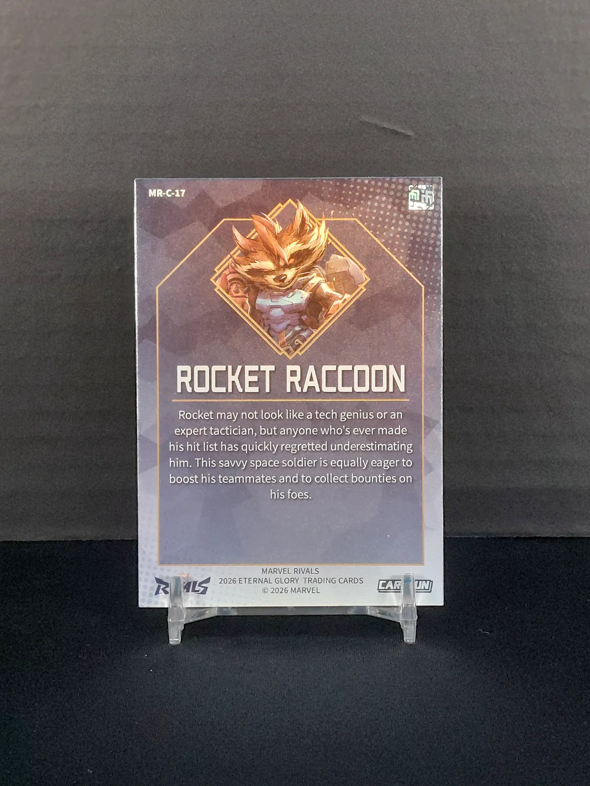 ROCKET RACCOON #MR-C-17 - 2026 CardFun Marvel Rivals: Eternal Glory, Hero Roles Series