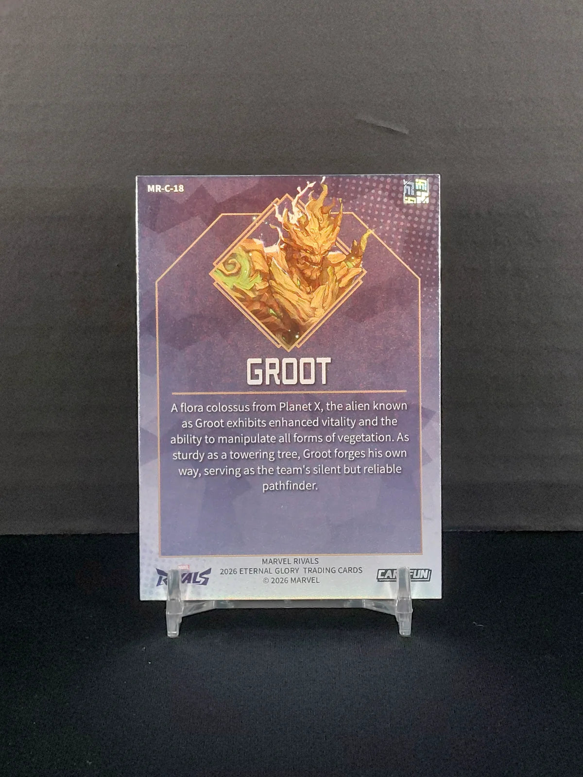 GROOT #MR-C-18 - 2026 CardFun Marvel Rivals: Eternal Glory, Hero Roles Series