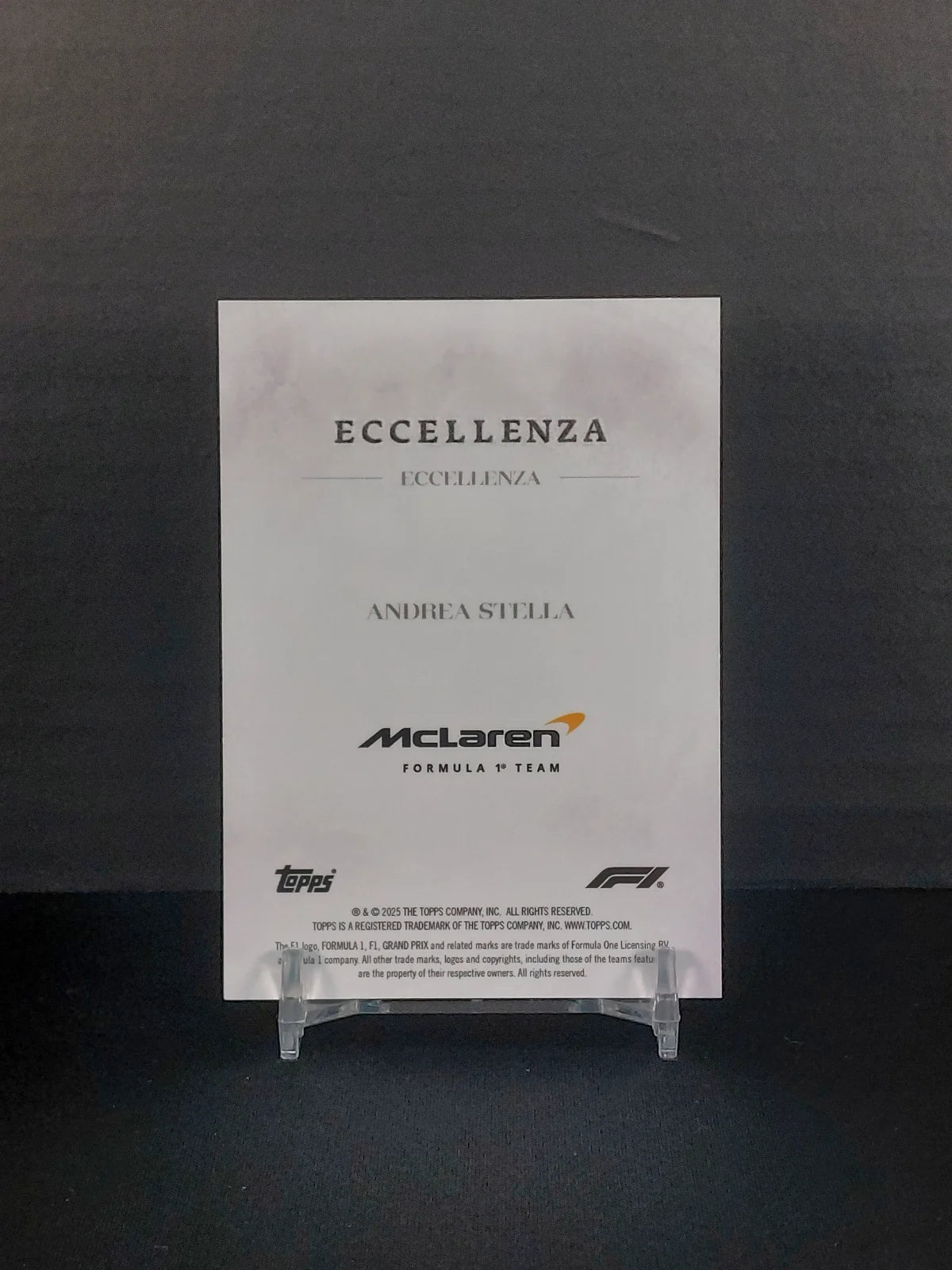 ANDREA STELLA (#/25) - 2025 Topps F1 Eccellenza, Eccellenza /25