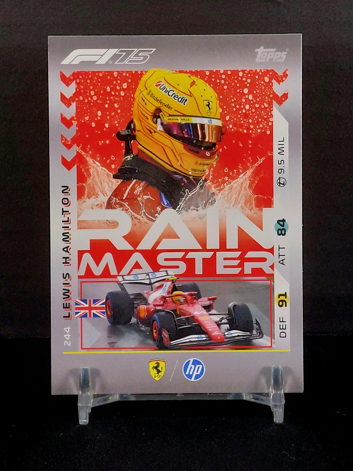 LEWIS HAMILTON #244 - 2025 Topps Turbo Attax, Rain Master (UK Edition)